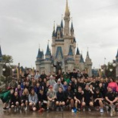 Band in front of Disney Castle